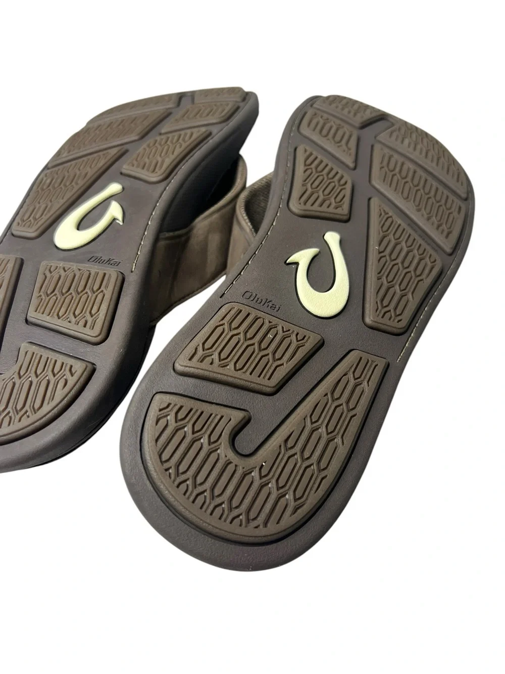 Olukai Tuahine Brown Leather Flip Flops Men’s Size 11 Sandals